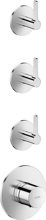 AXOR One Thermostatmodul Unterputz für 3 Verbraucher mit Hebelgriff Chrom – Hansgrohe