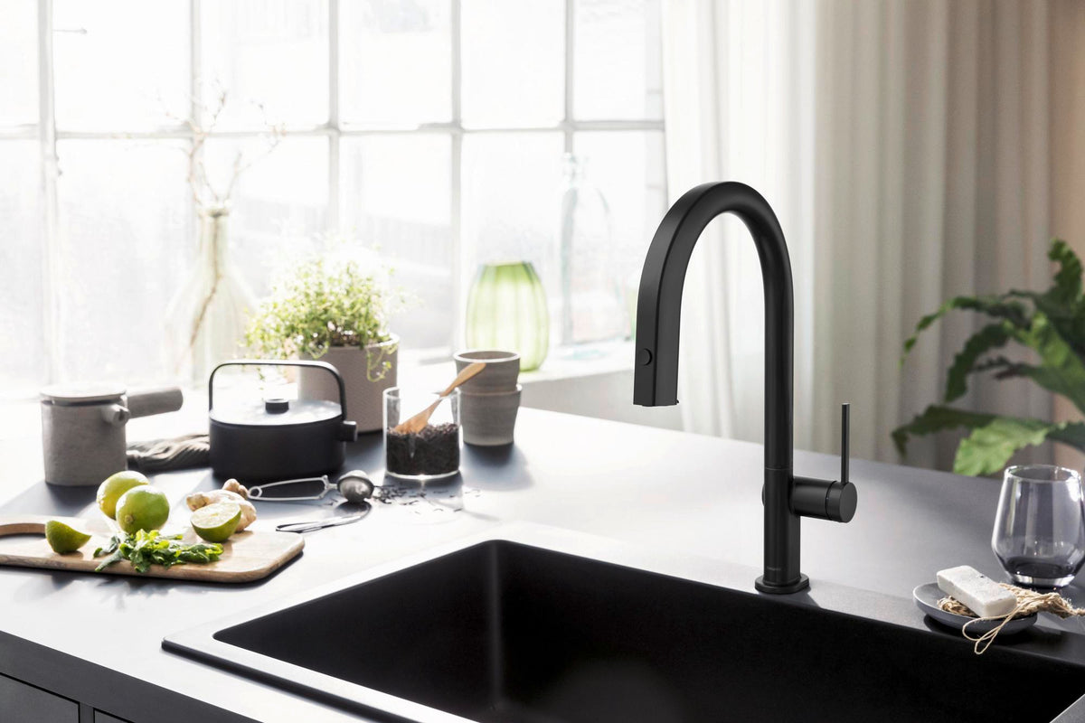 HANSGROHE Aqittura M91 Filtersystem 210 – Ausziehschlauch, 1 Jet, Starter Set, Chrom
