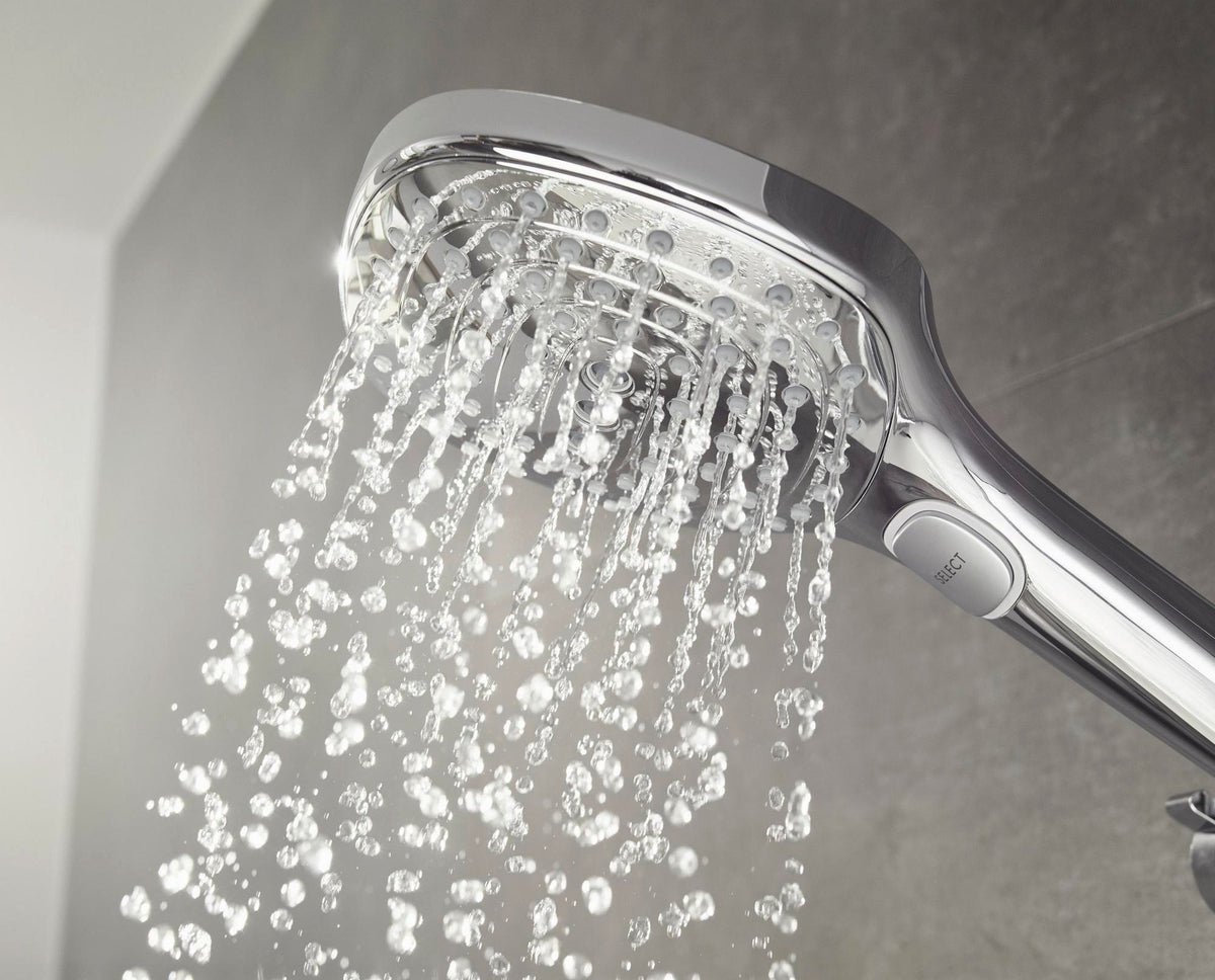 HANSGROHE Raindance Select E 120 3jet Handbrause mit Select-Taste und QuickClean in Chrom
