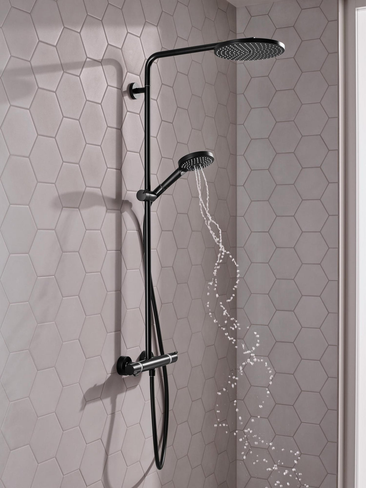 HANSGROHE Raindance Select S Showerpipe mit Thermostat Ecostat Comfort – 240 mm Kopfbrause, Chrom