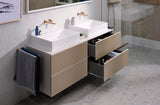 HANSGROHE Xevolos E Konsole 1570 mm mattweiß mit 2 Ausschnitten