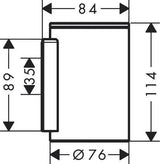 AXOR Universal Circular Zahnputzbecher Chrom – Wandmontage, Metall & Glas, verdeckte Befestigung