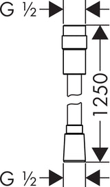 HANSGROHE ISIFLEX Brauseschlauch chrom mit Volumenkontrolle 1600 mm – Verdrehschutz & knickgeschützt