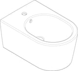 hansgrohe EluPura S Wand-Bidet 540 mm mit Hahnloch und Überlauf, Weiß