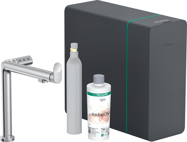 HANSGROHE SodaSystem 240 Aqittura M91 Starter Set – gefiltertes, gekühltes & sprudelndes Wasser direkt am Hahn