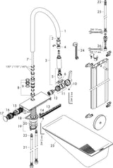 HANSGROHE Aquno Select M81 Spültischmischer 170 mit Ausziehbrause 3jet sBox chrom
