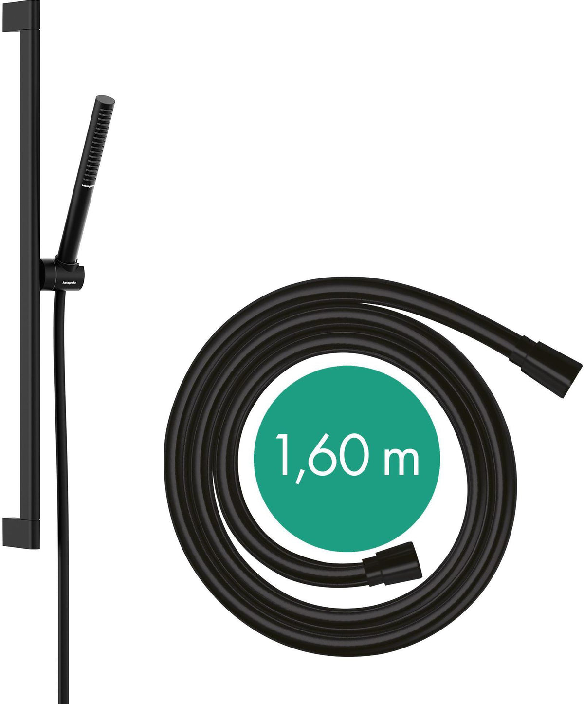 Hansgrohe Pulsify S Brauseset mit 650 mm Brausestange in Chrom – PowderRain Strahlart