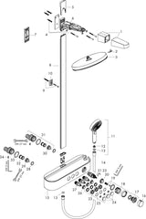 HANSGROHE Showerpipe Pulsify 260 2jet mit Brausethermostat – Chrom, PowderRain & CoolContact