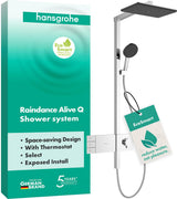 HANSGROHE Duschsystem Raindance Alive Q 2jet EcoSmart mit ShowerSelect Comfort Thermostat