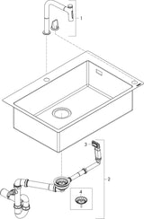 HANSGROHE HG Spülencombi SELECT 660 C71-F660-08 chrom – Einbauspüle mit Einhebel-Küchenmischer und sBox