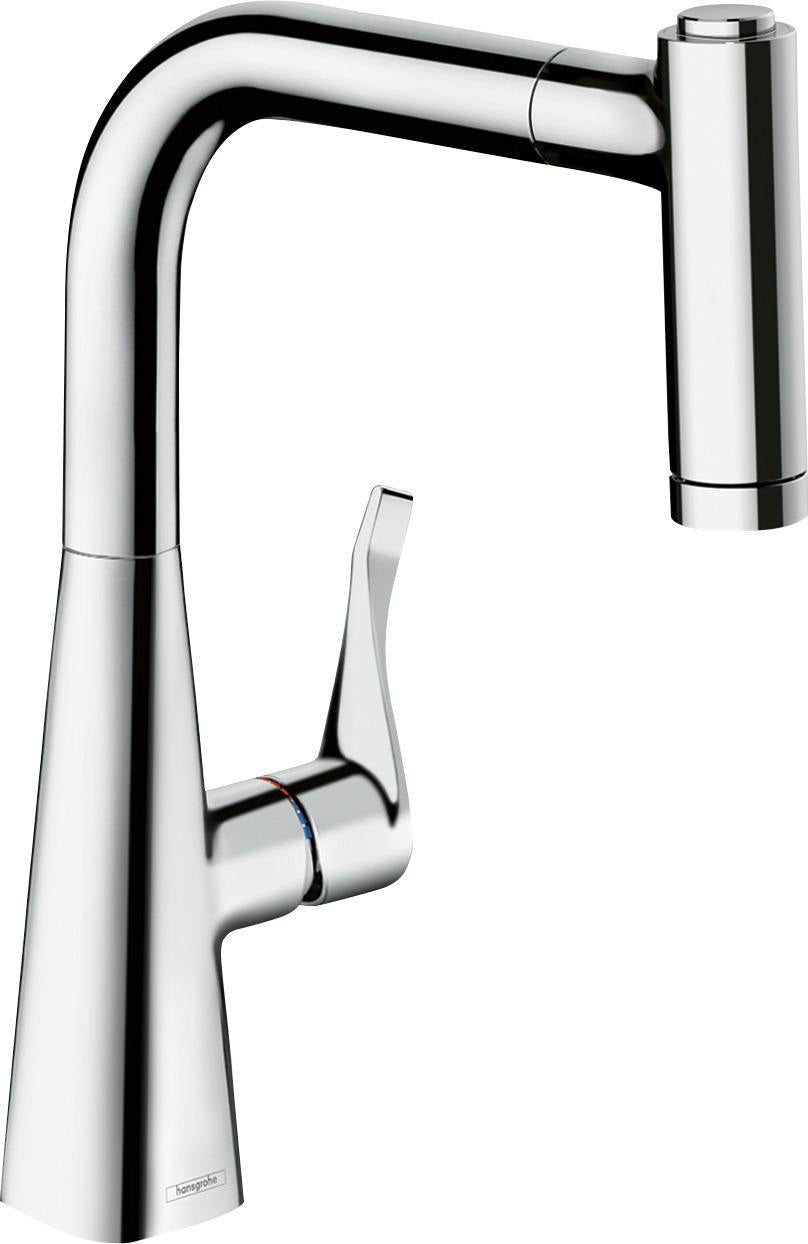 HANSGROHE Metris M71 Einhebel-Küchenmischer 220 mit sBox und Ausziehbrause, Chrom