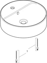HANSGROHE Xuniva S Aufsatzwaschtisch 450x450mm mit Hahnloch & Überlauf, weiß