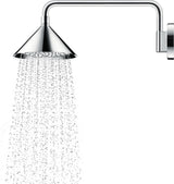AXOR Kopfbrause 240 2jet von Hansgrohe – 279 mm, Chrom, 2 Strahlarten, Wandmontage
