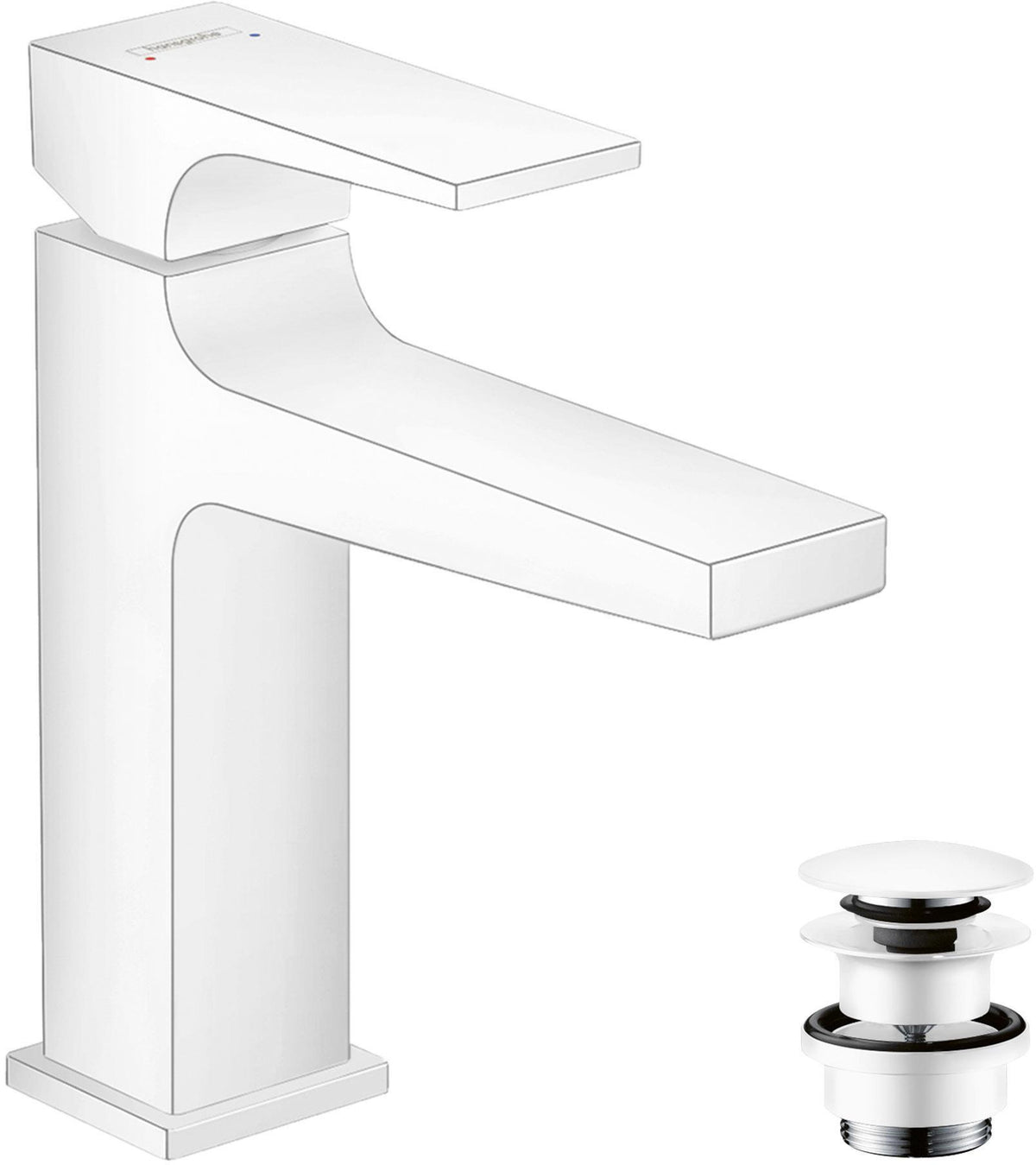 HANSGROHE Metropol Einhebel-Waschtischmischer 110 mit Push-Open Ablaufgarnitur, chrom