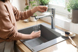 HANSGROHE Einbauspüle S51 450 SilicaTec graphitschwarz 1 Becken 60 cm Unterschrank