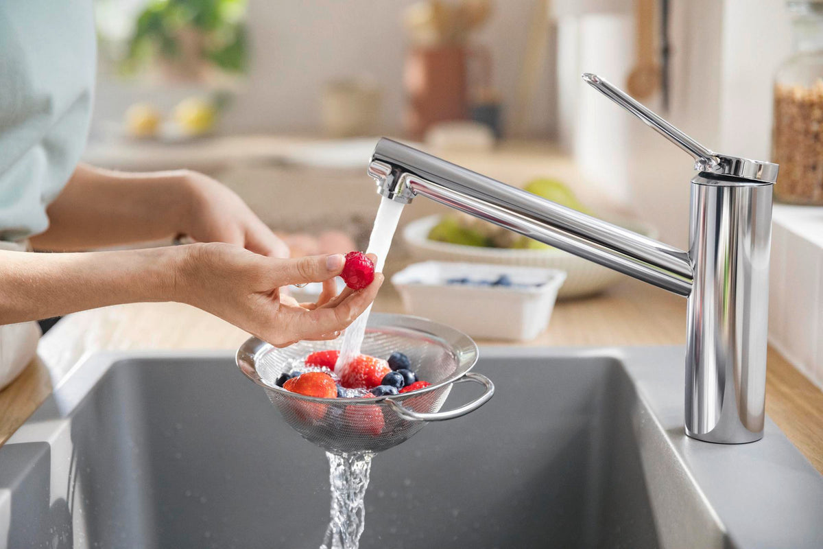 HANSGROHE Zesis M33 150 Einhebel-Spültischmischer mit CoolStart und EcoSmart, Chrom