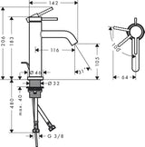 Hansgrohe Tecturis S Einhebel-Waschtischmischer ComfortZone 110 CoolStart Chrom mit Zugstange