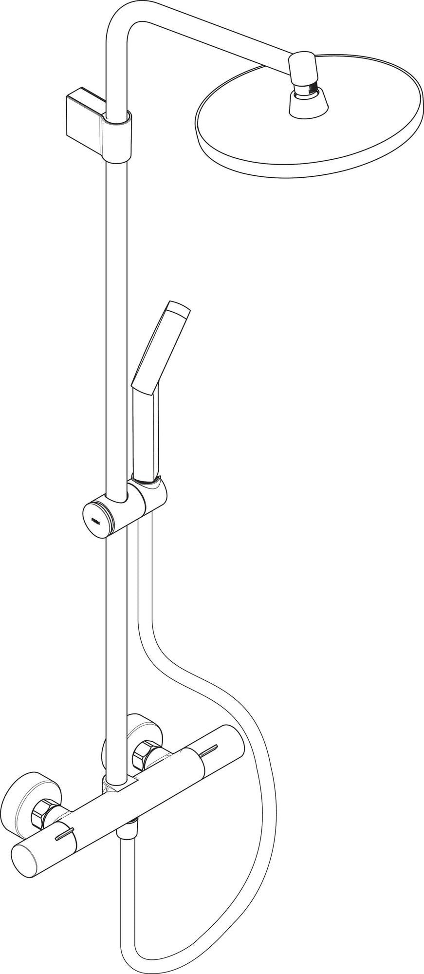 Hansgrohe Activera S Showerpipe 240 1jet EcoSmart mit Ecostat Fine Thermostat, Chrom