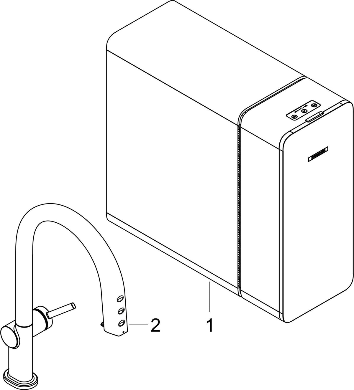 HANSGROHE SodaSystem 210 Aqittura M91 Ausziehauslauf Starter Set sBox – gefiltertes, gekühltes und sprudelndes Wasser