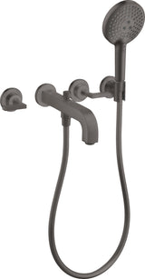 AXOR CITTERIO 3-Loch-Wannenarmatur DN 15 Unterputz mit Handbrause und Kreuzgriff Chrom