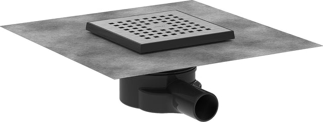 HANSGROHE Punktablauf RainDrain Brilliance Komplettset Edelstahl gebürstet 150x150mm