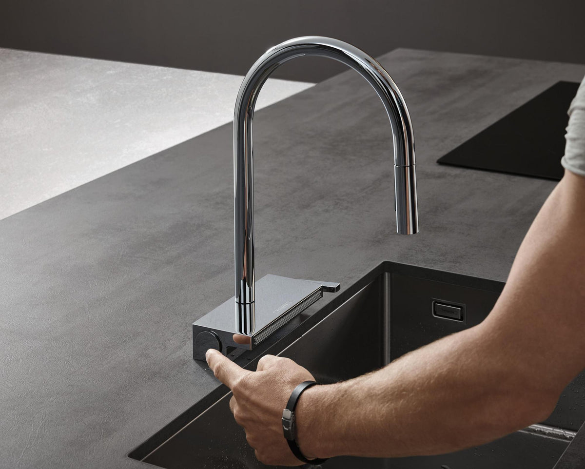 Hansgrohe HG Spültischmischer 170 Aquno Select M81 mit Ausziehbrause 3jet Chrom