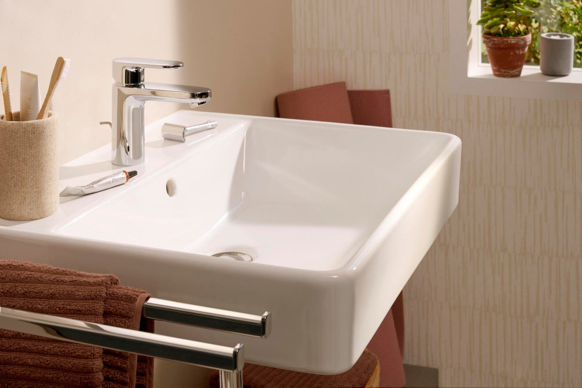 Hansgrohe Xanuia Q Waschtisch 600x480 mm weiß ohne Hahnloch mit Überlauf