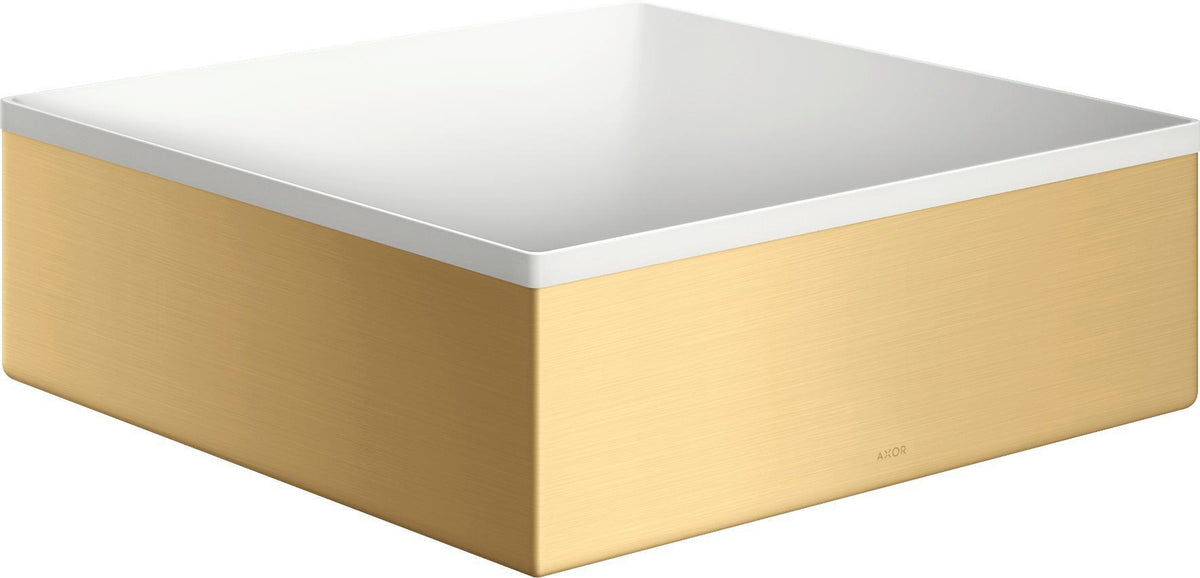 AXOR Suite Aufsatzwaschtisch 285x285mm SolidSurface mit chrom Designrahmen, ohne Hahnloch & Überlauf
