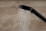 HANSGROHE Showerpipe Vernis Blend 240 mit Thermostat mattschwarz – Duschsystem mit Kopf- und Handbrause