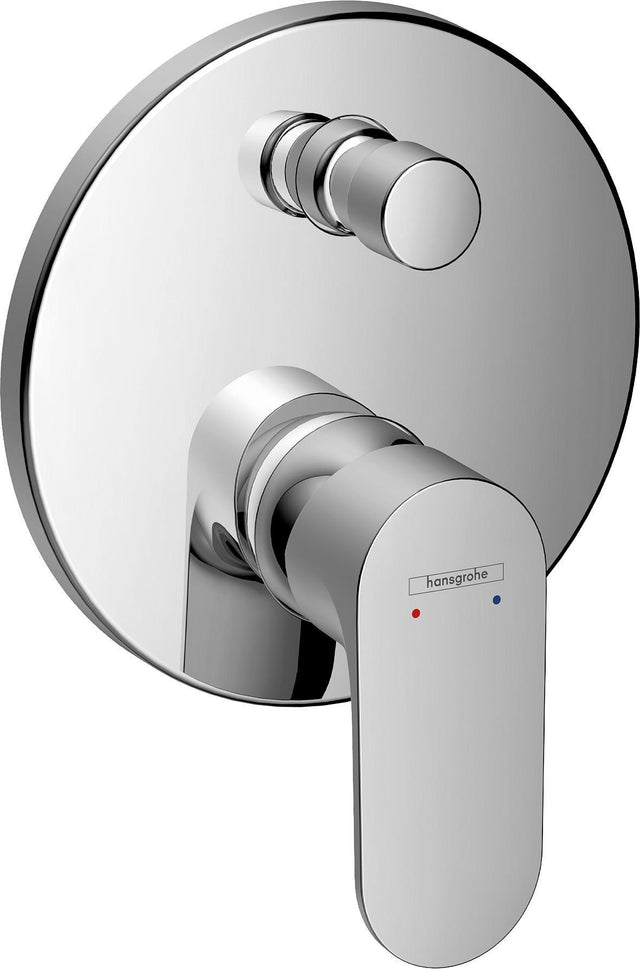 HANSGROHE Rebris S Fertigmontageset Wannenmischer Unterputz Chrom – 2 Verbraucher, Thermostat