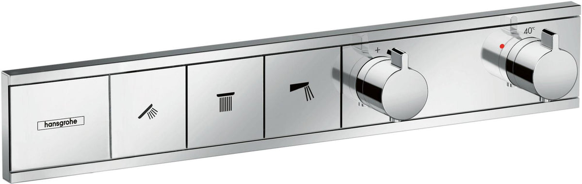 HANSGROHE RainSelect Thermostat Unterputz Fertigset für 3 Verbraucher, verchromt
