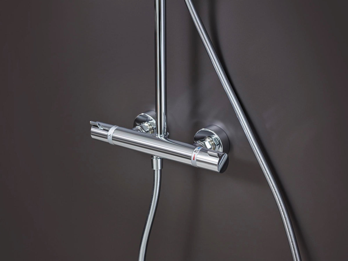HANSGROHE Showerpipe Croma Select 280 Air mit Thermostat – Chrom, 1 Strahl, 280 mm Kopfbrause