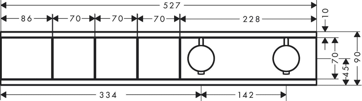 HANSGROHE RainSelect Thermostat Unterputz Fertigset für 3 Verbraucher, verchromt