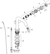 Hansgrohe Tecturis S Einhebel-Waschtischmischer mit ComfortZone 110 und Zugstangen-Ablaufgarnitur, chrom
