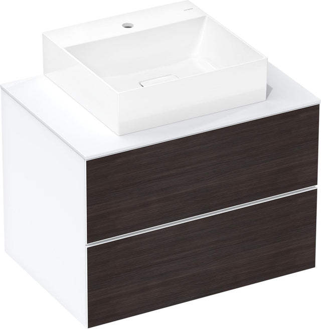 Hansgrohe Xevolos E Konsole 780x550mm mattweiß mit mittigem Ausschnitt für Aufsatzwaschtisch
