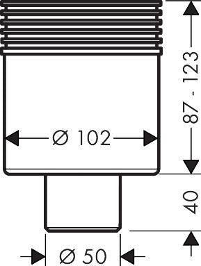 Hansgrohe HG Siphon RainDrain Point MSI-3 – Ersatzteil für bodengleiche Duschen