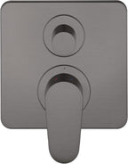 ohne Umsteller / brushed black chrome / Unterputz