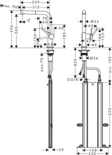 HANSGROHE Talis M54 270 Spültischmischer mit Ausziehauslauf sBox Chrom