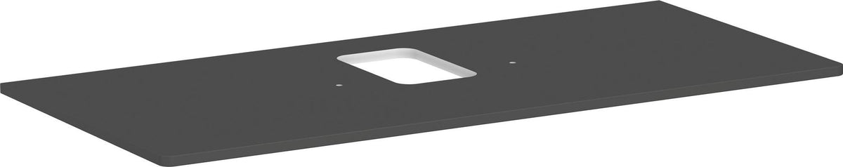 HANSGROHE Xelu Q Konsole 1180 mm, hochglanz weiß, mit mittigem Ausschnitt & Hahnloch