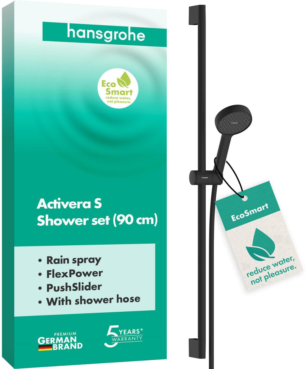 HANSGROHE Activera S 95 1jet EcoSmart Brauseset mit 900 mm Brausestange in Chrom