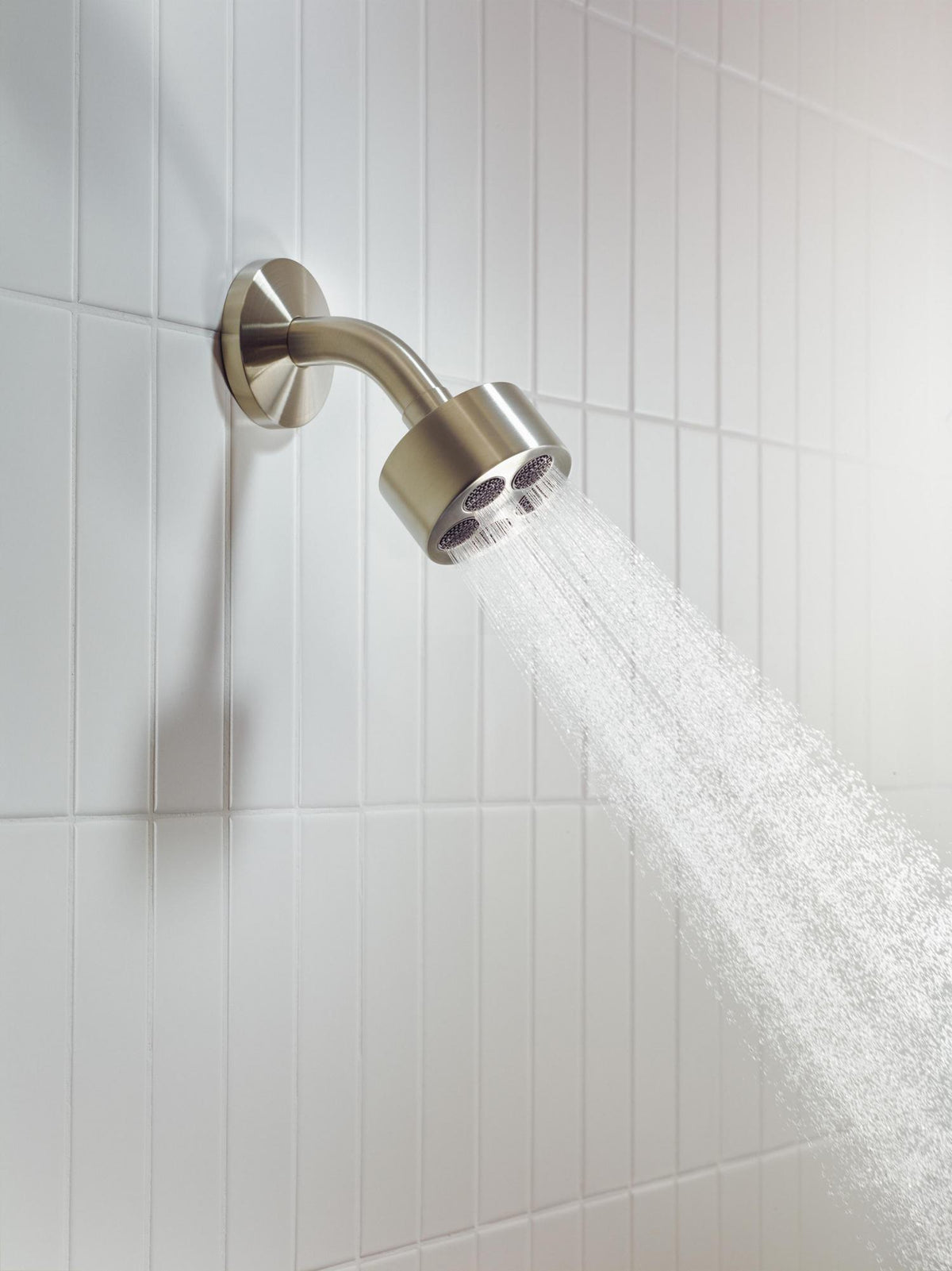 AXOR ONE 75 1jet EcoSmart Kopfbrause mit Brausearm – PowderRain, chrom