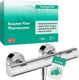 HANSGROHE Ecostat Fine Brausethermostat Aufputz Chrom – Temperatur- und Volumensteuerung