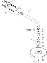 HANSGROHE Raindance S 300 Air Kopfbrause 1jet DN15 mit 390 mm Brausearm in Chrom