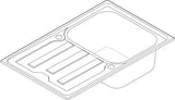 HANSGROHE Einbauspüle S440 A342 79 Edelstahl mit Abtropffläche und automatischer Ablaufgarnitur