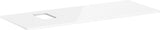 HANSGROHE Xelu Q Konsole 1360 mm weiß hochglanz mit Ausschnitt links und Hahnloch