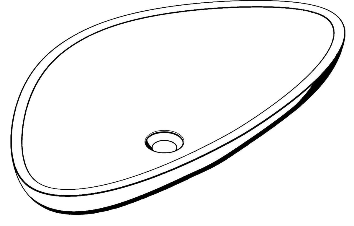 AXOR Massaud Aufsatzwaschschüssel 800 mm von Hansgrohe – Mineralguss weiß, oval, ohne Hahnloch