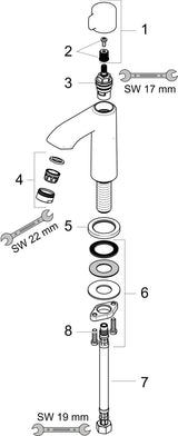HANSGROHE Metris 100 Standventil Chrom – Kaltwasser, ComfortZone, 5 l/min, DN15