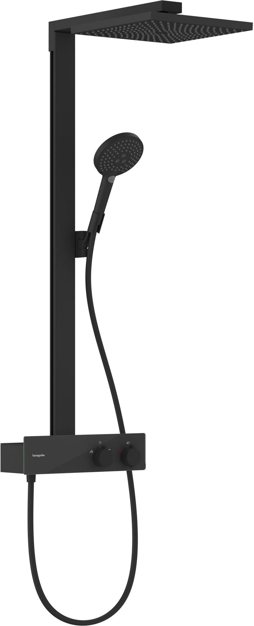 HANSGROHE Showerpipe Raindance E 300 mit ShowerTablet 350 – 300x300 mm Kopfbrause, Thermostat, Chrom