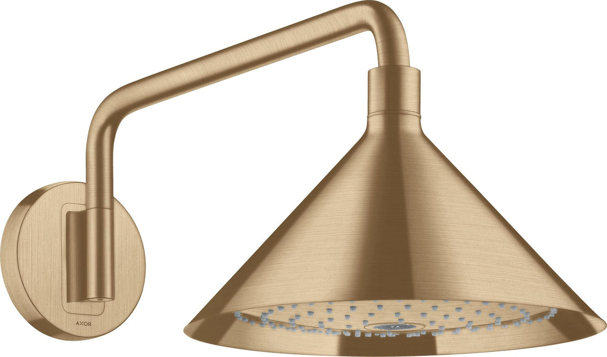 AXOR Kopfbrause 240 2jet von Hansgrohe – 279 mm, Chrom, 2 Strahlarten, Wandmontage