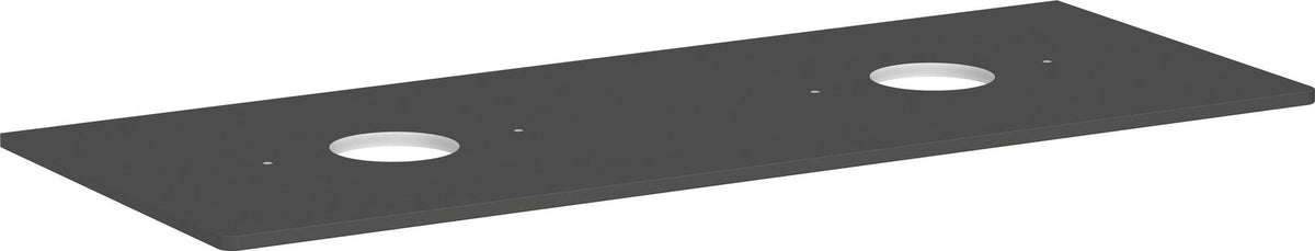 HANSGROHE Xelu Q Konsole 1360 mm weiß hochglanz mit 2 Ausschnitten ohne Hahnloch
